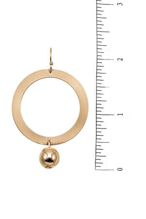 Ball Bead Link Hoop Earring