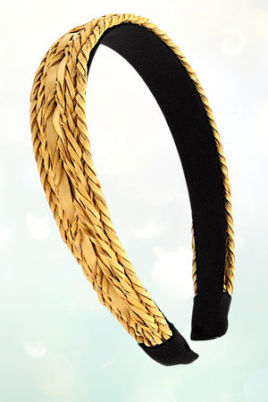 RAFFIA BRAIDED WOVEN STYLE HEADBAND