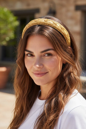 RAFFIA BRAIDED WOVEN STYLE HEADBAND
