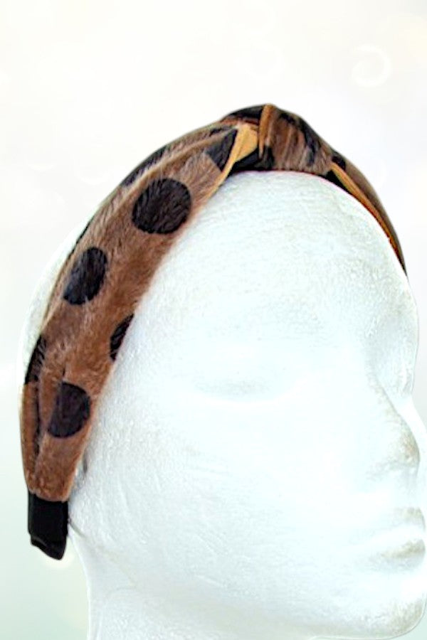 ANIMAL PRINT FURRY FASHION HEADBAND