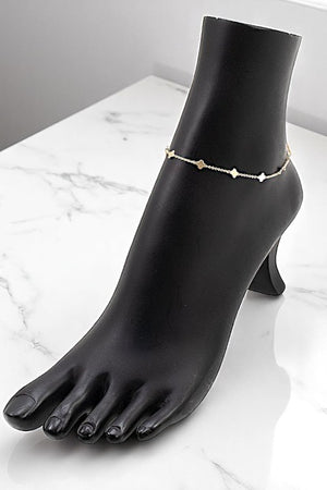 Clover Link Chain Anklet