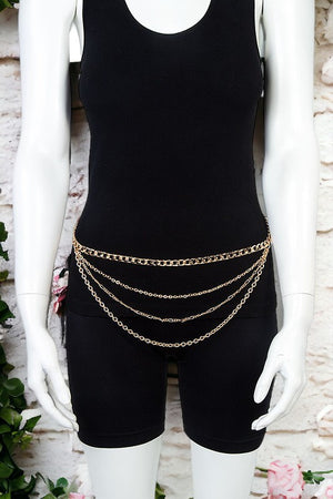 Mix Size Layered Chain Belt