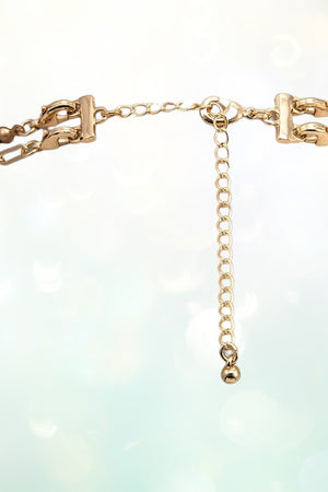 DISK BEAD HEXAGON PENDANT LAYERED NECKLACE AND BALL STUD EARRING SET