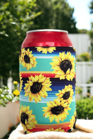 Serape Sunflower Print Drink Sleeve