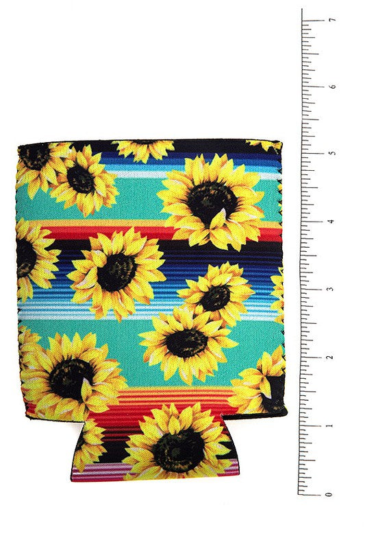 Serape Sunflower Print Drink Sleeve