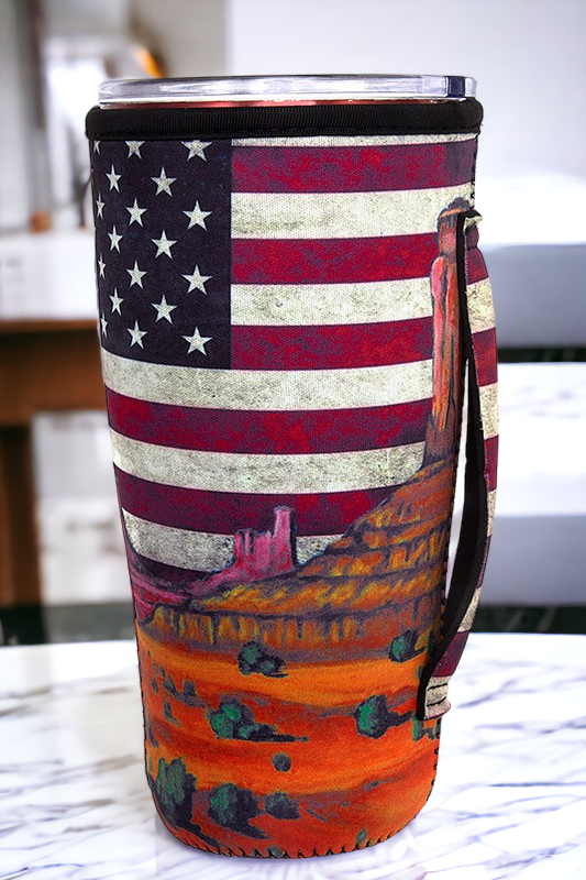 Desert Flag Print Cup Sleeve