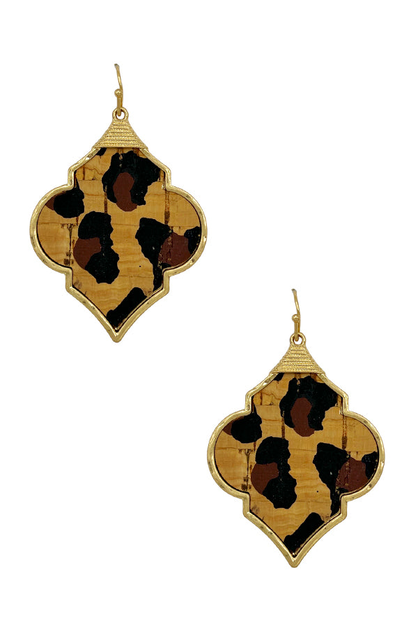 Cork Detail Moroccan Drop Earring