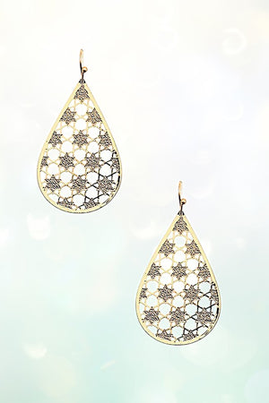 STAR CUT OUT TEARDROP EARRING