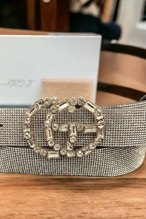 Rhinestone Pave Fashion Belt