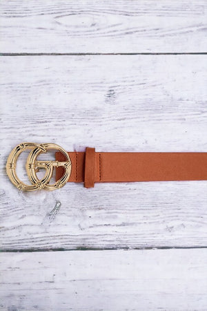 Bamboo Detail Buckle Fashion Belt