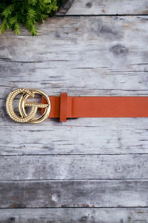 Pearl Accent Fashion Buckle Belt