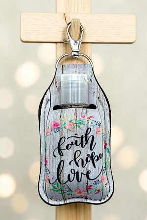 FAITH HOPE LOVE SMALL POUCH KEYCHAIN