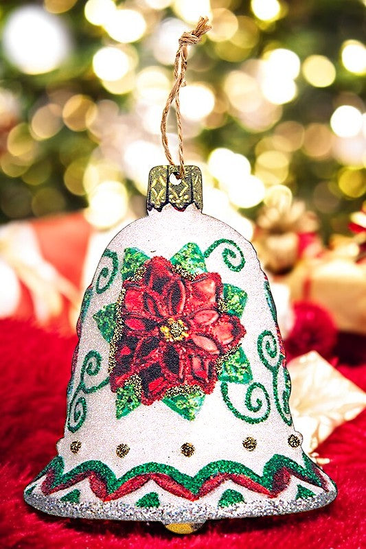 CHRISTMAS BELL DECOR FLAT ORNAMENT