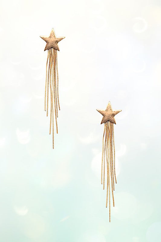 STAR FRINGE DROP EARRING