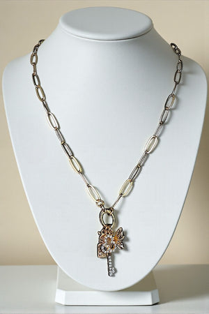 MULTI CHARM DANGLE CHAIN NECKLACE