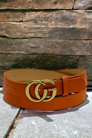 Burnished Buckle Fashion Belt