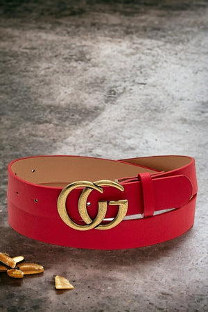 Burnished Buckle Fashion Belt