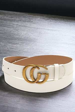 Burnished Buckle Fashion Belt