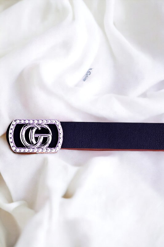 Pearl Framed Buckle Fashion Belt