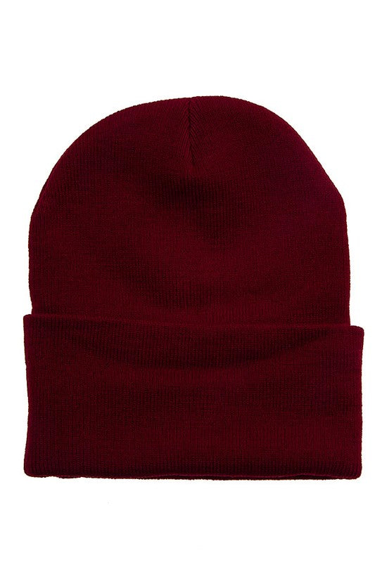Solid Fashion Pull On Beanie