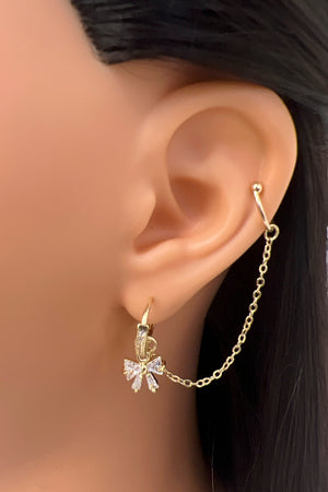 Cubic Zirconia Mix Ear Jacket Earring Set