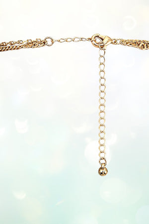 LAYERED LOCK PENDANT NECKLACE SET