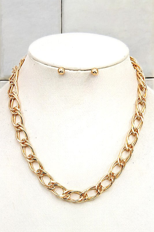 INTERTWINED CHAIN NECKLACE SET