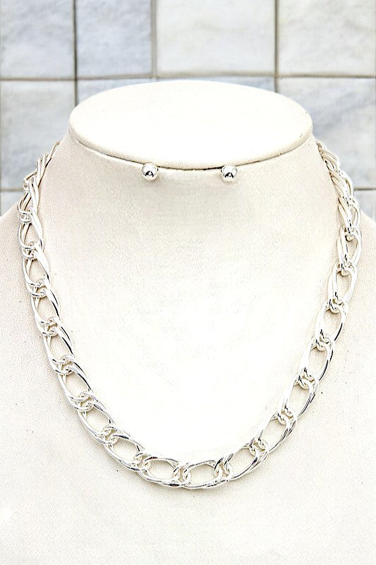 INTERTWINED CHAIN NECKLACE SET