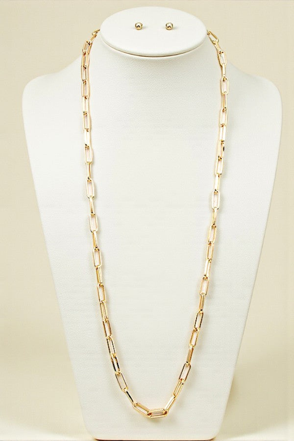 ELONGATED CHAIN NECKLACE SET