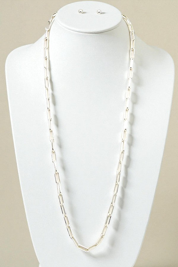 ELONGATED CHAIN NECKLACE SET