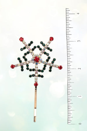 SNOWFLAKE RHINESTONE PAVE HAIR PIN