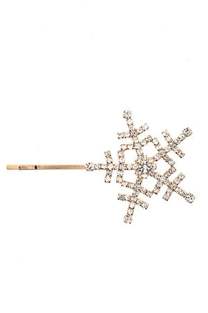 Snowflake Rhinestone Pave Hair Pin