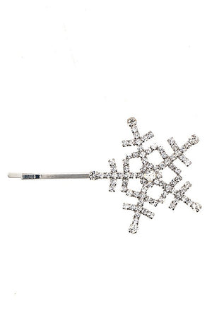 Snowflake Rhinestone Pave Hair Pin