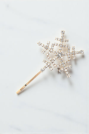 SNOWFLAKE RHINESTONE PAVE HAIR PIN