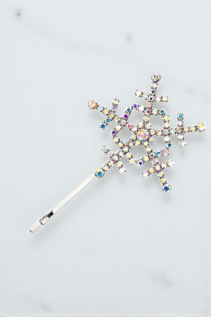 SNOWFLAKE RHINESTONE PAVE HAIR PIN
