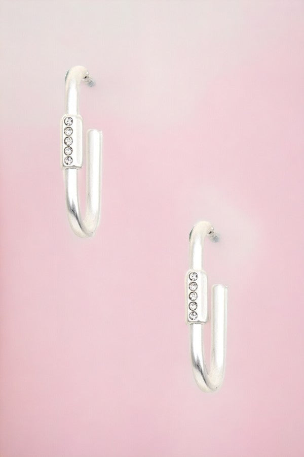 STUD ACCENT SEMI DROP EARRING