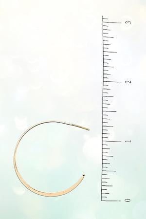 WIRE SEMI HOOP EARRING