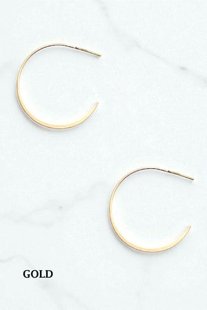 WIRE SEMI HOOP EARRING