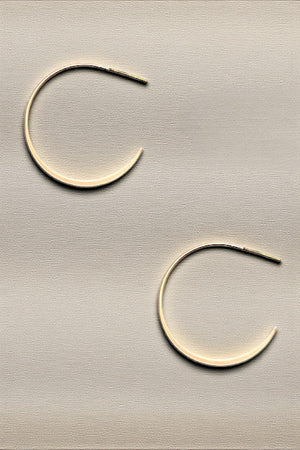 WIRE SEMI HOOP EARRING