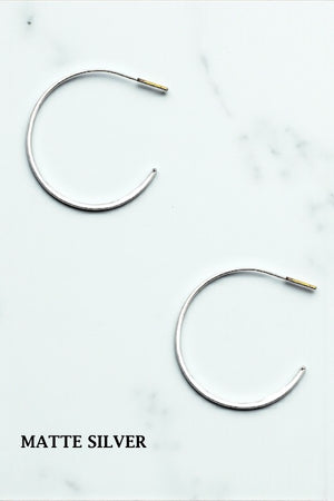 WIRE SEMI HOOP EARRING