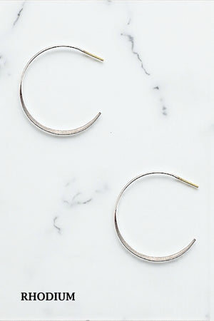 WIRE SEMI HOOP EARRING