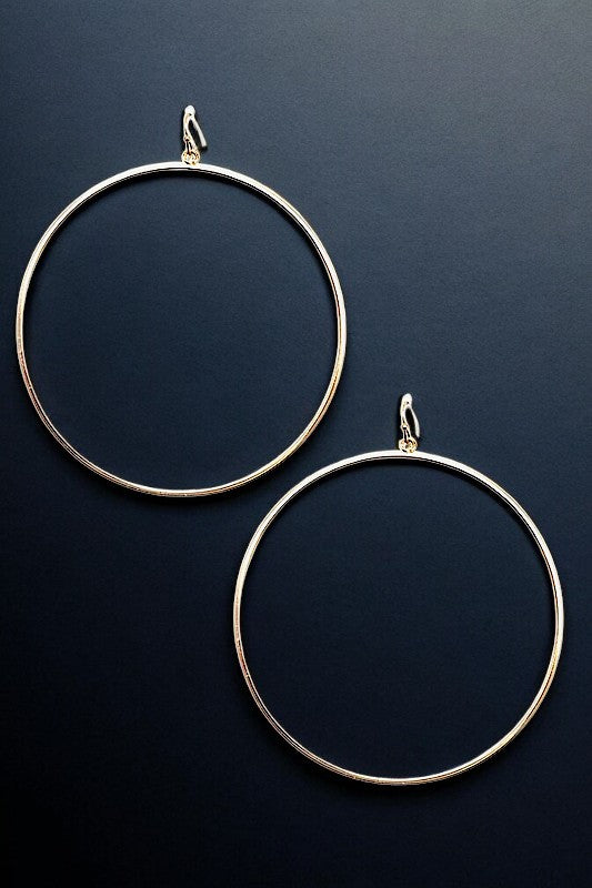 LARGE HOOP DANGLE EARRING