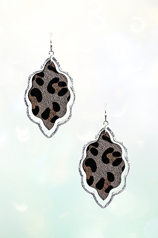 ANIMAL PRINT MOROCCAN CUT OUT EARRING