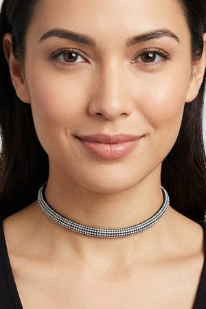 RHINESTONE PAVE CHOKER NECKLACE