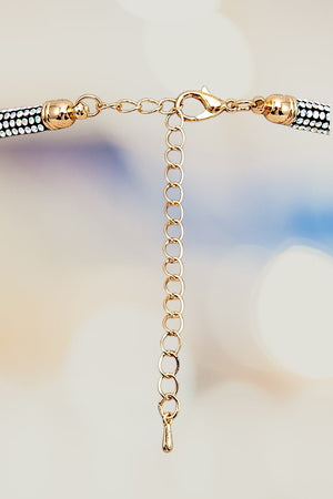 RHINESTONE PAVE CHOKER NECKLACE