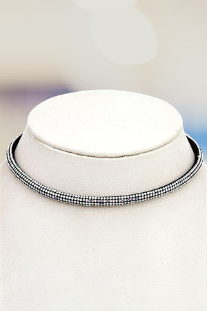 RHINESTONE PAVE CHOKER NECKLACE