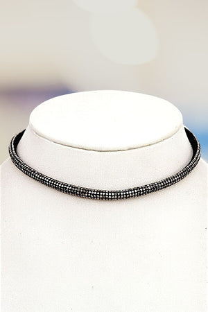 RHINESTONE PAVE CHOKER NECKLACE