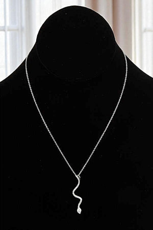 SWIRL CZ STONE PAVE PENDANT NECKLACE