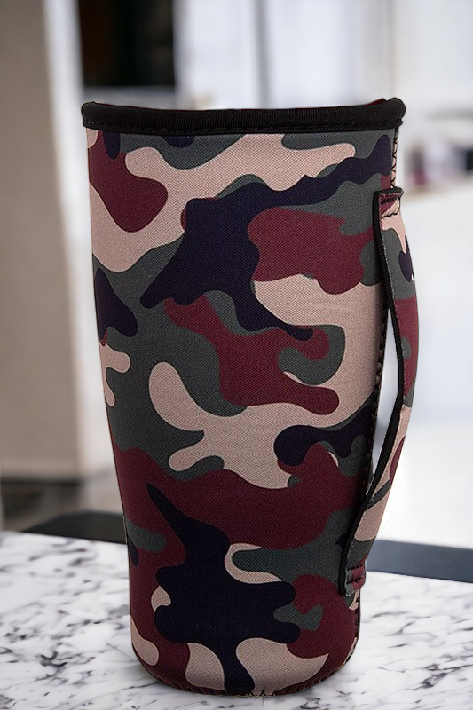 Camo Print Long Cup Sleeve