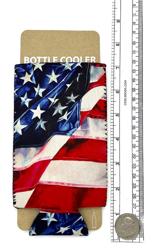 Flag Print Bottle Cooler